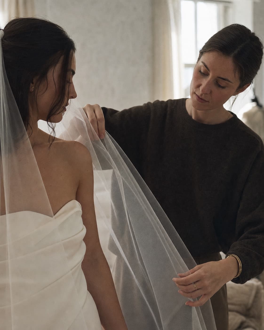 Embroidered veil detail
